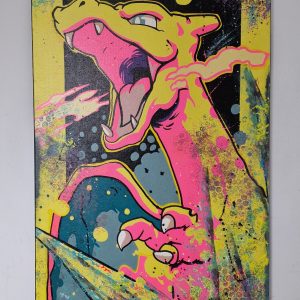 Dracaufeu PopArt | Toile Acrylique Unique