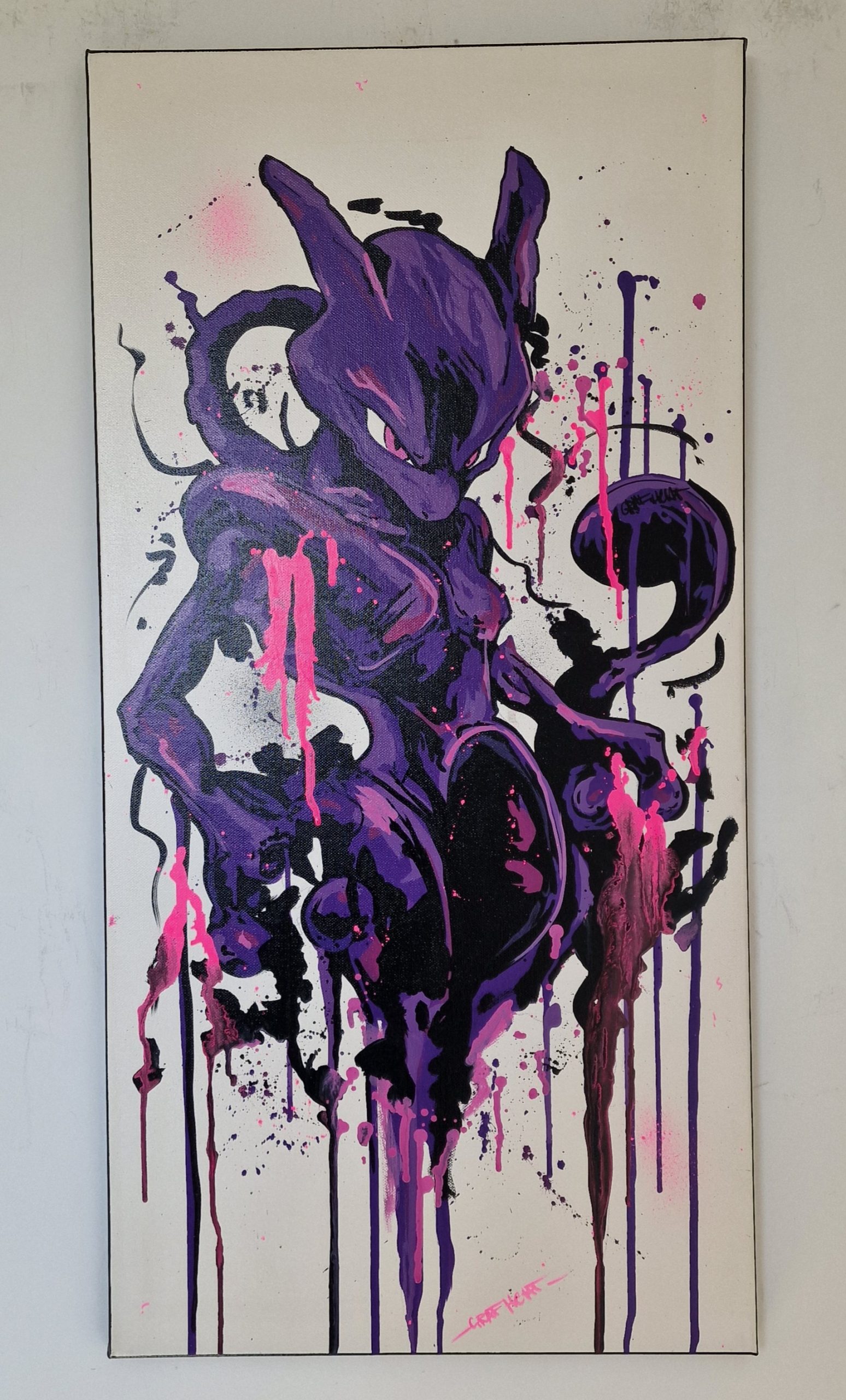 Mewtwo Pop Art | Toile Acrylique Unique