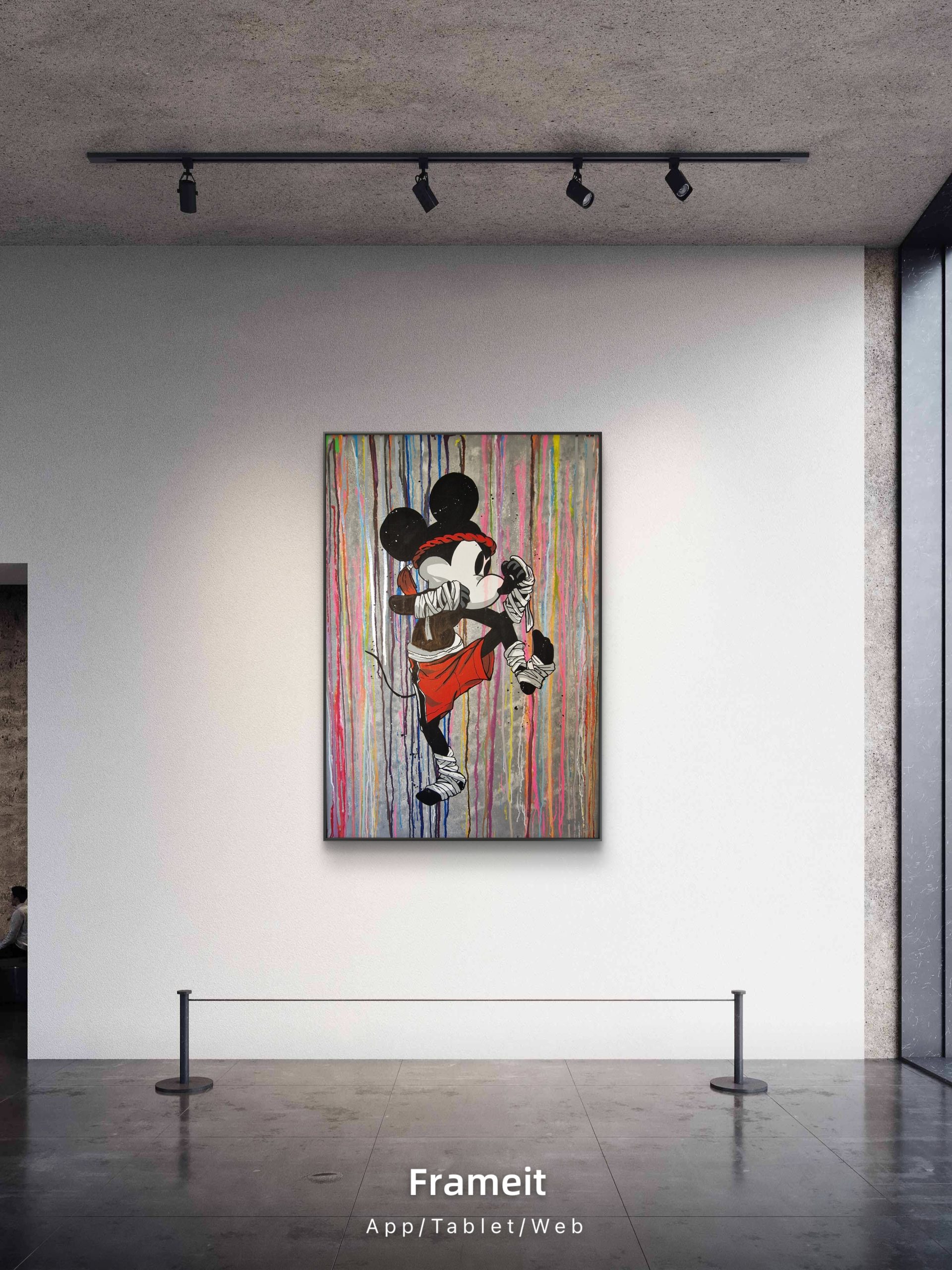 Mickey Muay-Thaï Pop Art | Toile Acrylique Unique – Image 2