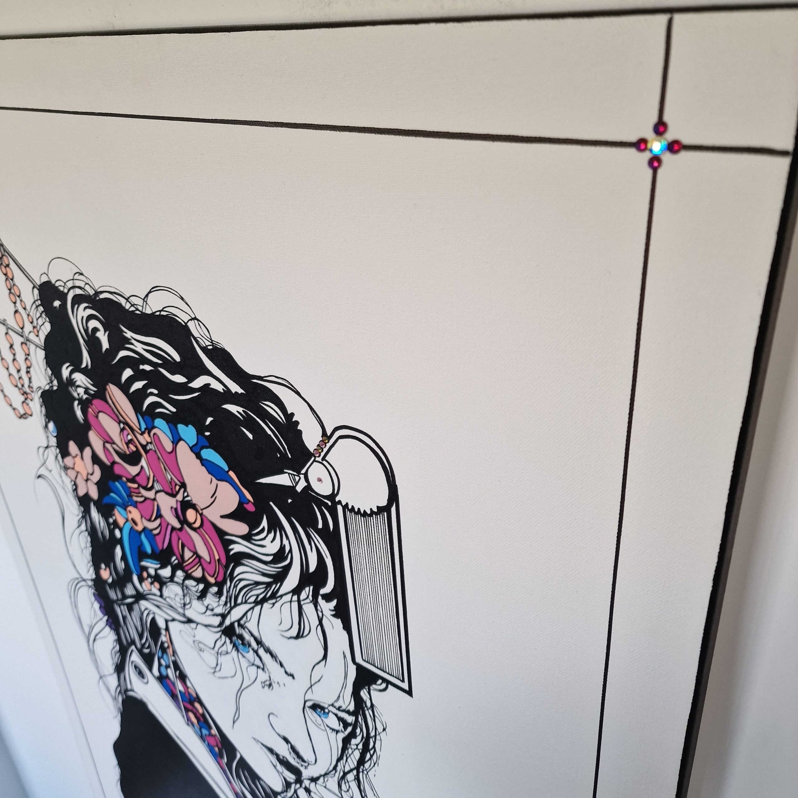 Geisha aux cristaux | Toile Acrylique Unique – Image 3