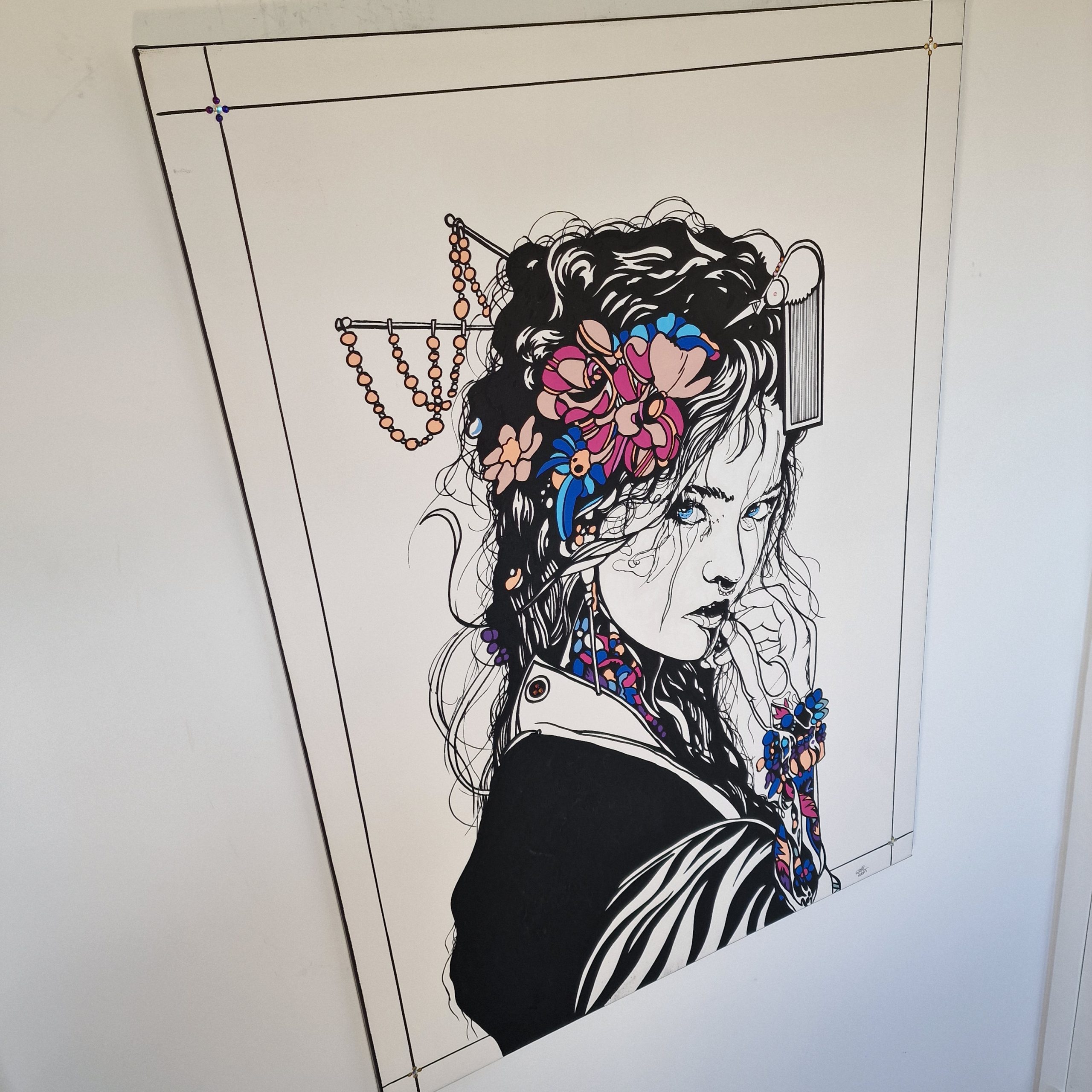 Geisha aux cristaux | Toile Acrylique Unique – Image 2