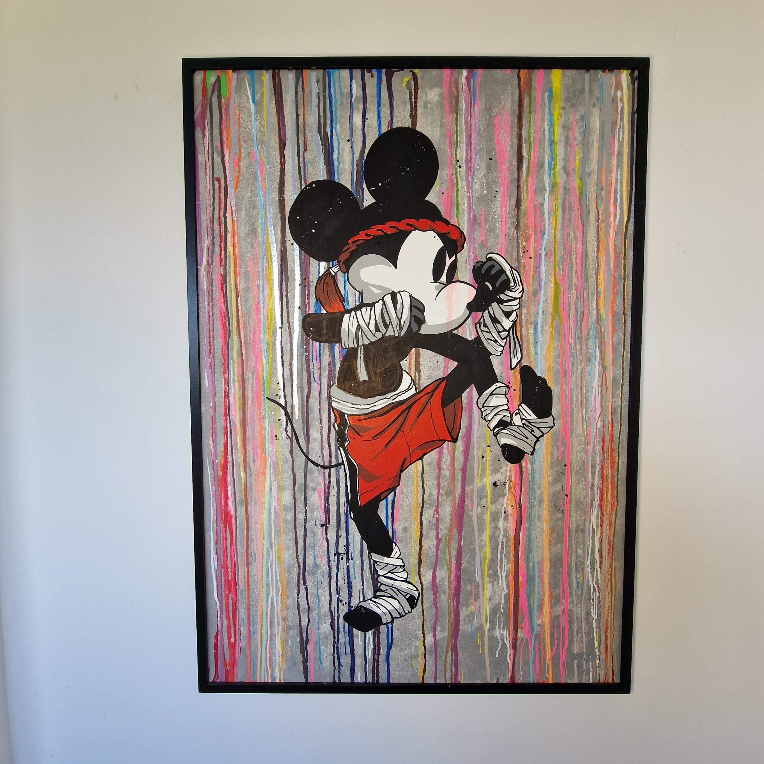 Mickey Muay-Thaï Pop Art | Toile Acrylique Unique